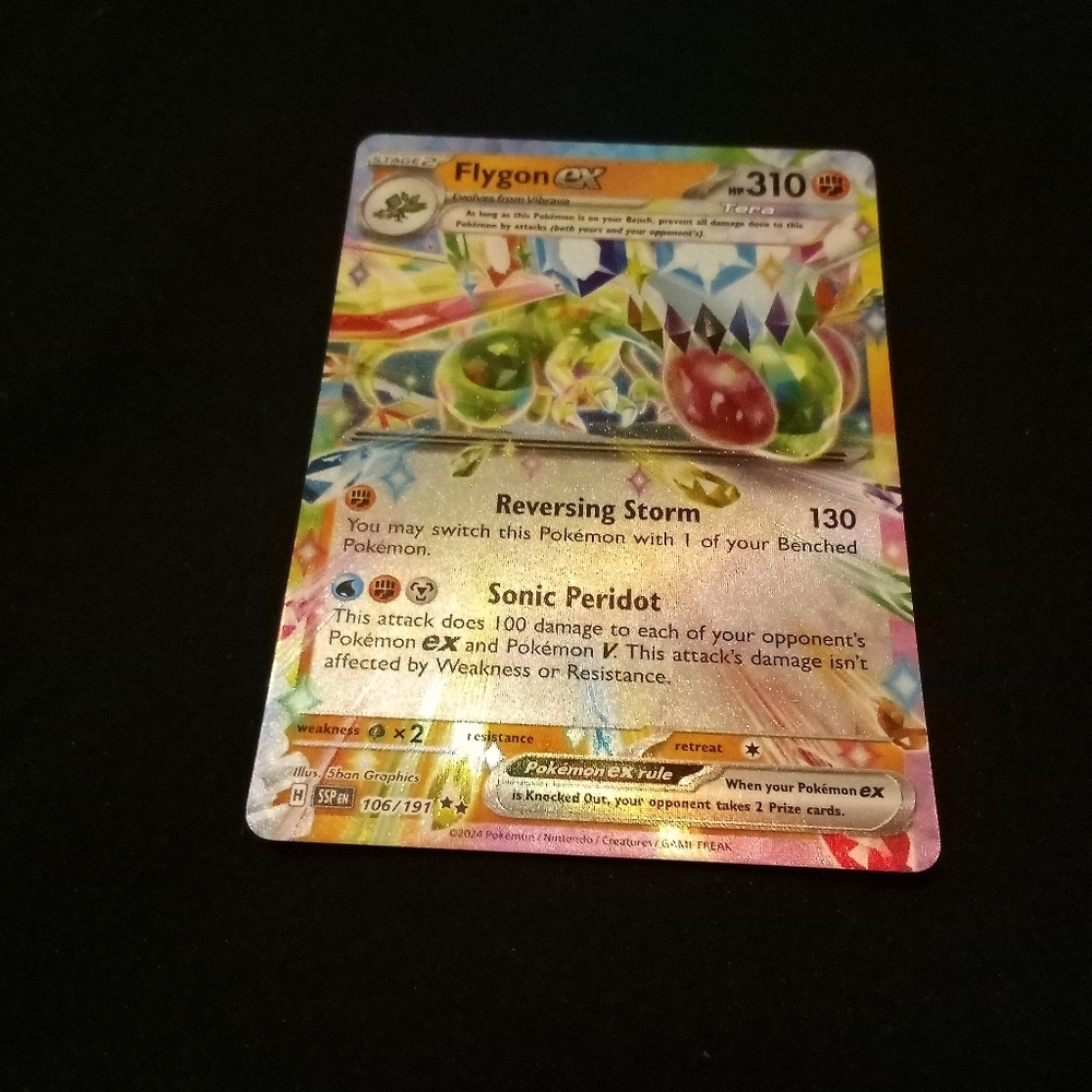 Pokemon Flygon ex 106/191 Sv08: Surging Sparks Double Rare Holo